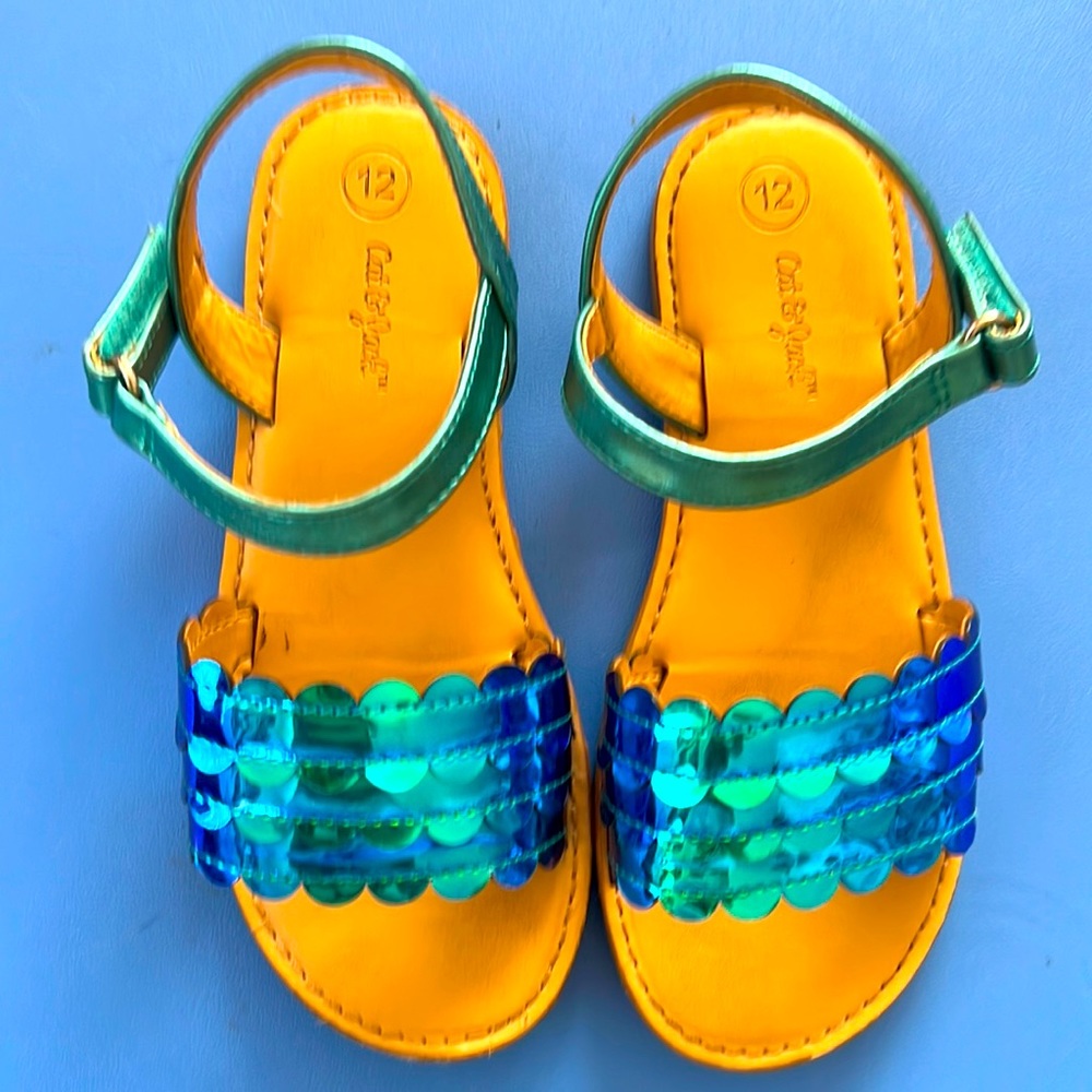 Cat & Jack Size 12 Mermaid Sandals